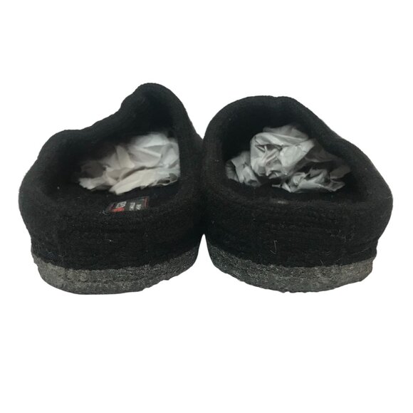 Haflinger Wool Black Slip-On Slippers Size 8.5/39 - Picture 7 of 10